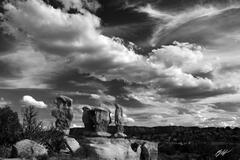 B061 Cool Clouds and Hoodoos, Devils Garden, Escalante, Utah print