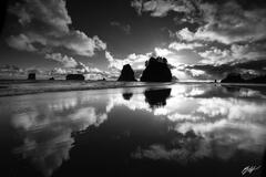 B092 Reflections, Second Beach, Olympic National Park, Washington  print