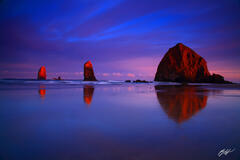 B113 Sunrise Haystack Rock, Cannon Beach, Oregon print