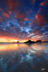 B151 Sunset Ruby Beach, Olympic National Park, Washington  print