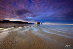 B261 Sunrise and Haystack Rock, Cannon Beach, Oregon print