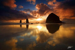 B273 Sunset Haystack Rock, Cannon Beach, Oregon print