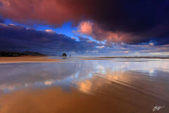 B294 Sunrise Reflections, Cannon Beach, Oregon print