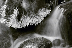 B272 Ice in Small Falls, Wallace Falls State Park, Washington  print