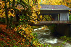 Cedar Creek Covered Bridge, Woodland, Washington  print