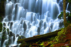 C140 Romona Falls, Mt Hood National Forest, Oregon print