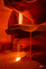 D107 Light Beam and Sand Fall, Antelope Canyon, Arizona print