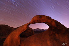 D130 Star Trails and Mobious Arch, Alabama Hills, California print