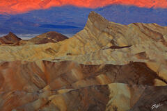 D276 Sunrise Manly Beacon, Death Valley, California  print