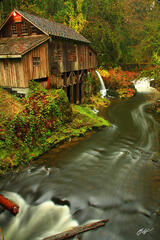 F130 Cedar Creek Grist Mill, Woodland, Washington  print