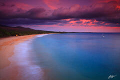H041 Sunset from Big Beach, Maui, Hawaii print