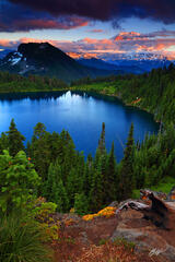 M186 Sunset Mt Rainier and Summit Lake, Washington print
