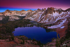 M196 Sunset Alpenglow Over Twin Lakes, Idaho print