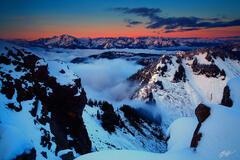 M233 Winter Sunset North Cascades, Washington  print