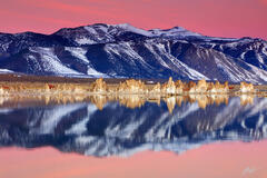 M283 Sunrise and Tufa Formations, Mono Lake, California print