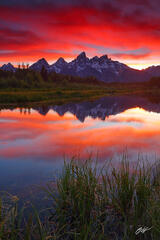 M290 Sunrise Reflection and the Grand Tetons, Wyoming print
