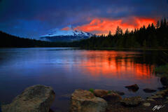 M306 Sunset Mt Hood and Trillium Lake, Oregon print