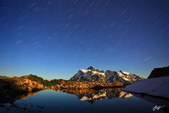M315 Stars Trails and Mt Shuksan, Artist Ridge, Washington print