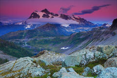 M345 Alpenglow Mt Shuksan from Williams Pass, Washington print