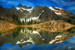 M353 Mt Shuksan Reflected in Lake Ann, Washington print