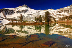 M436 The Eagle Cap Reflected in Glacier Lake, Oregon print