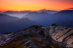 M468 Sunset Mt Baker in the North Cascades, Washington print