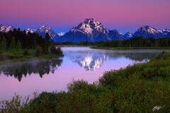 M474 Sunrise Grand Tetons Reflected in Oxbow Bend, Wyoming print