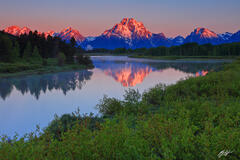 M476 Sunrise Grand Tetons from Oxbow Bend, Wyoming print