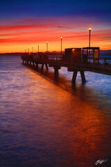 U030 Sunset, Edmonds Fishing Pier, Edmonds, Washington  print