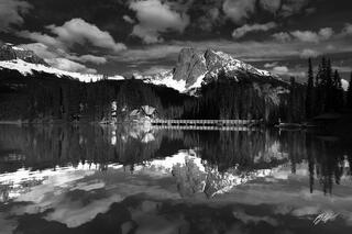 B024 Wapta Peak and Emerald Lake lodge Reflections, Yoho National Park, Canada