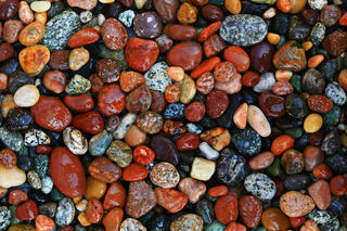 B164 Colorful Rocks, Washington Park Beach, Anacortes, Washington