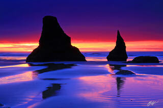 B248 Sunset Wizards Hat, Face Rock Beach, Bandon, Oregon
