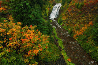 F168 Fall Waterfall, Heather Meadows, Washington 