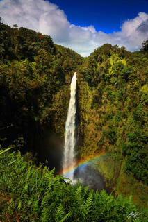 H014 Rainbow and Akaka Falls, Big Island, Hawaii