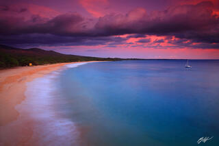 H041 Sunset from Big Beach, Maui, Hawaii