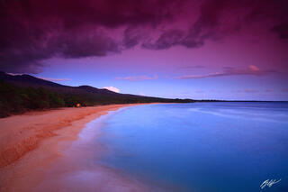 H044 Sunset from Big Beach, Maui, Hawaii