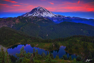 M148 Sunset Mt Rainier and Eunice Lake, Washington