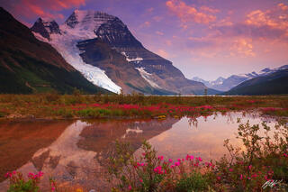M157 Sunset Mt Robson and Berg Lake, Canada