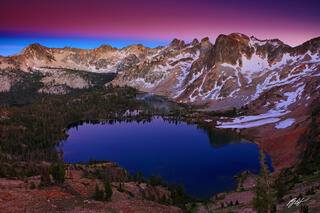 M196 Sunset Alpenglow Over Twin Lakes, Idaho