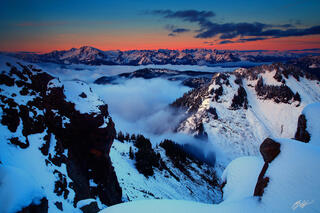 M233 Winter Sunset North Cascades, Washington 