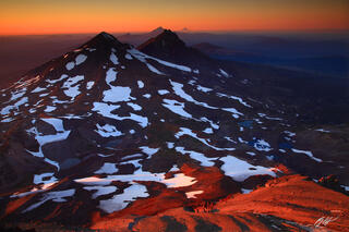 M347 Sunset from the Summit of the South Sister, Oregon 