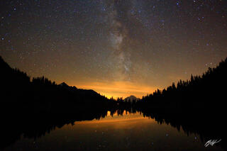 M397 Milky Way over Mt Baker and Twin Lakes, Washington