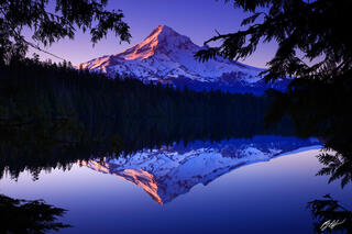M413 Sunrise Mt Hood Reflected in Lost Lake, Oregon