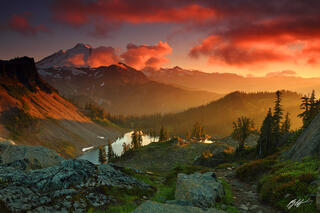 M440 Sunset Mt Baker from Williams Pass, Washington