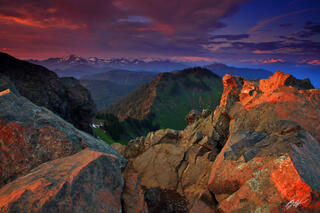 M500 Sunset Picket Range from Sauk Mountain Summit, Washington