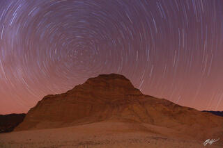 P178 Star Trails and Manly Beacon, Death Valley, California