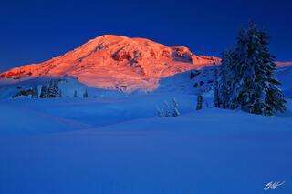 W121 Winter Sunrise Mt Rainier, Washington