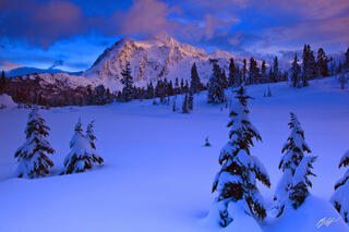 W124 Winter Scene and Mt Shuksan, Washington