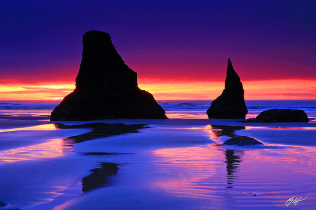B248 Sunset Wizards Hat, Face Rock Beach, Bandon, Oregon print
