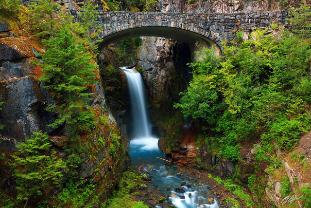 C129 Christine Falls, Mt Rainier National Park, Washington  print